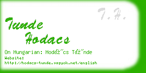 tunde hodacs business card